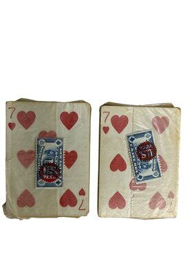 Vintage Playing Cards New Sealed Revenue Tax Stamp #1 Set 2 Packs Game